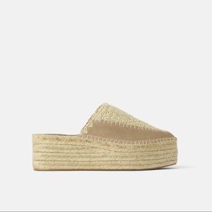 Zara Crochet Suede Wedges